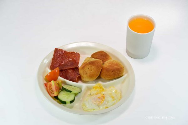 セブ島GLC校の朝食の例
