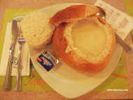 Soup on a Bread Bowl