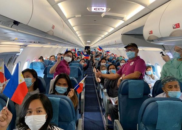 フィリピン航空内のコロナ感染対策
