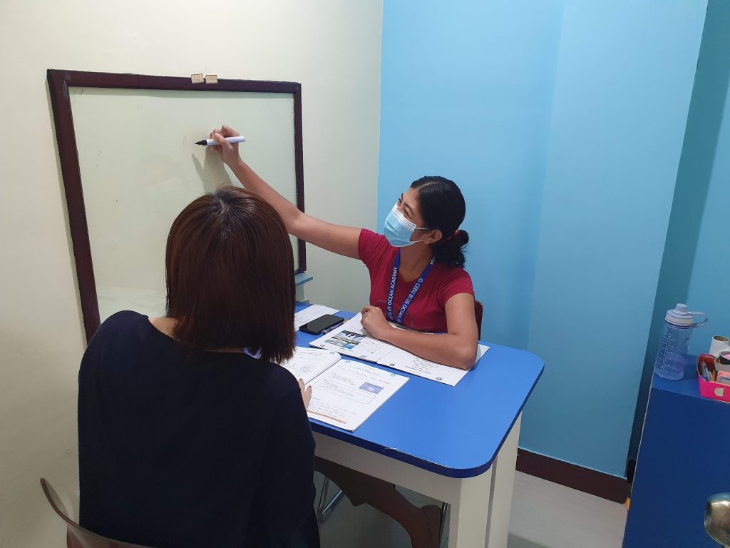 セブ島留学Cebu Blue Ocean Academy(セブ ブルー オーシャン)のマンツーマン授業教室