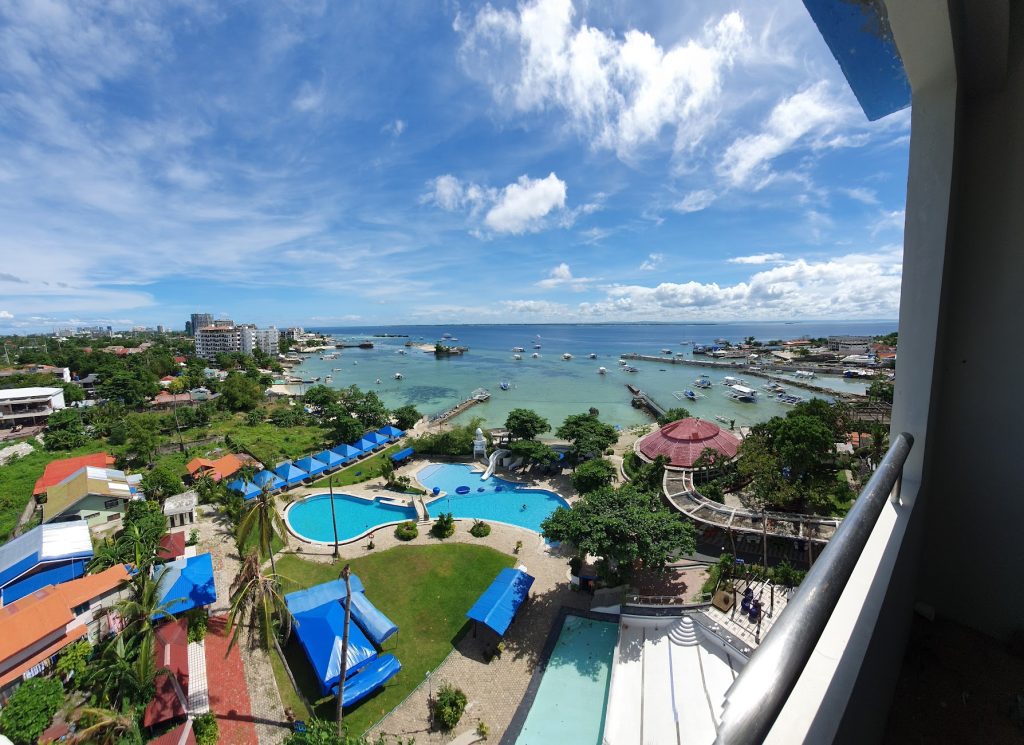 セブ島留学Cebu Blue Ocean Academy(セブ ブルー オーシャン)のオーシャンビューの部屋からの景色（別角度）