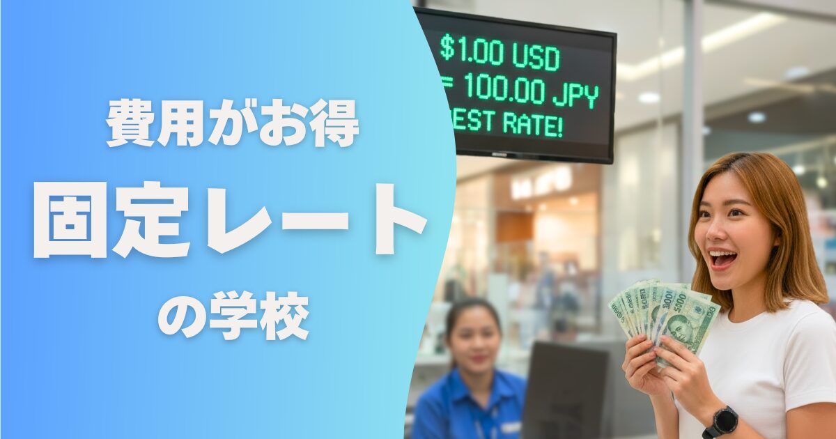 フィリピン留学の学校選び_留学費用が固定レートの学校