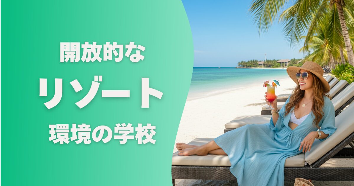 フィリピン留学の学校選び_便利な立地リゾート環境の学校
