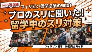 【2026年最新】プロのスリに聞いた！留学中のスリ対策｜セブ島・フィリピン留学の防犯完全ガイド